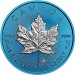 Canada CANADIAN MAPLE LEAF SPACE BLUE series SPACE EDITION $5 Dollar Silver Coin 2019 Galvanic plated 1 oz